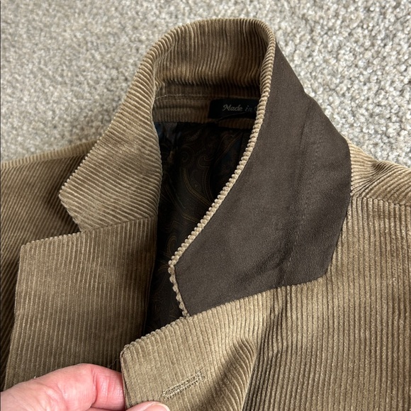 Lauren Ralph Lauren Men's Tan Corduroy Blazer 48" Sports Coat Elbow Patch - Picture 14 of 14